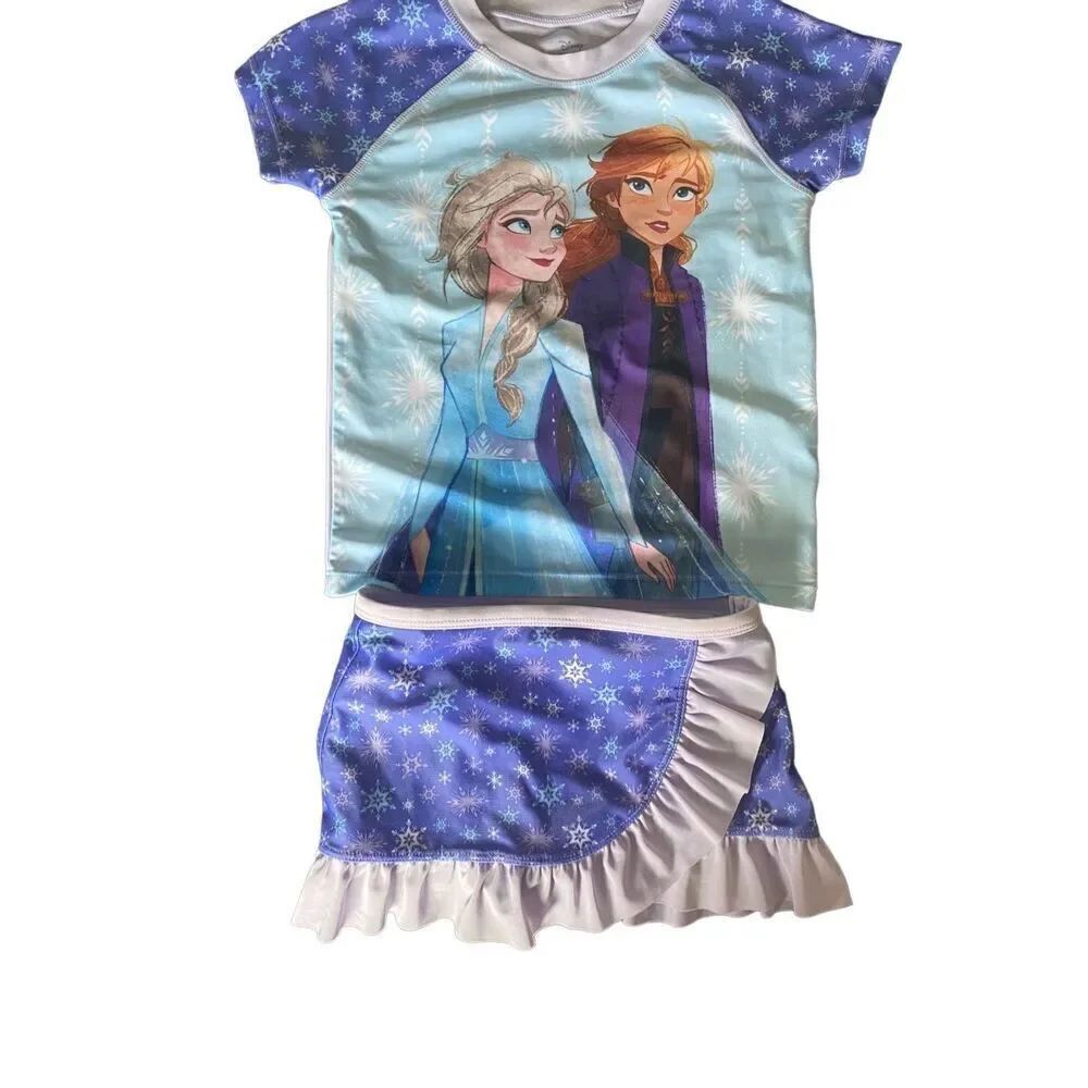 Disney girls frozen two piece bathing suit size 5